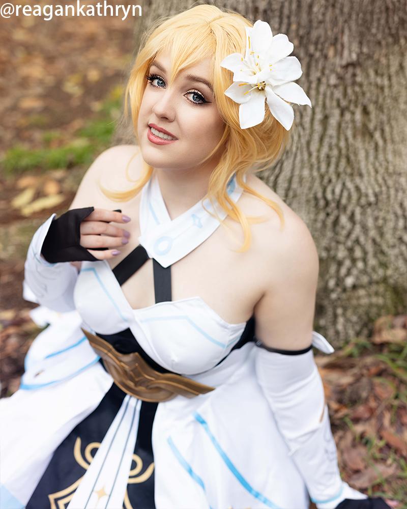 Game Genshin Impact Ying Lumine Blonde Short Straight Cosplay Wigs