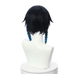 Game Genshin Impact Venti Blue Gradient Cosplay Wigs