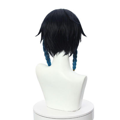 Game Genshin Impact Venti Blue Gradient Cosplay Wigs