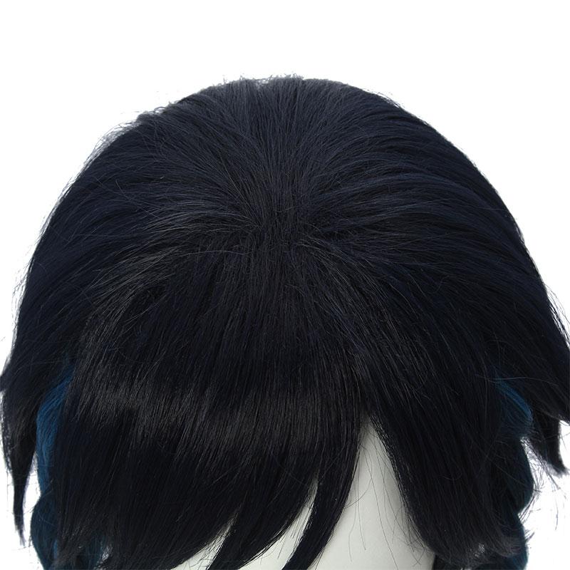 Game Genshin Impact Venti Blue Gradient Cosplay Wigs