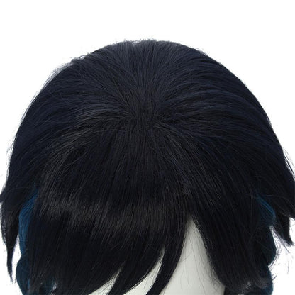 Game Genshin Impact Venti Blue Gradient Cosplay Wigs