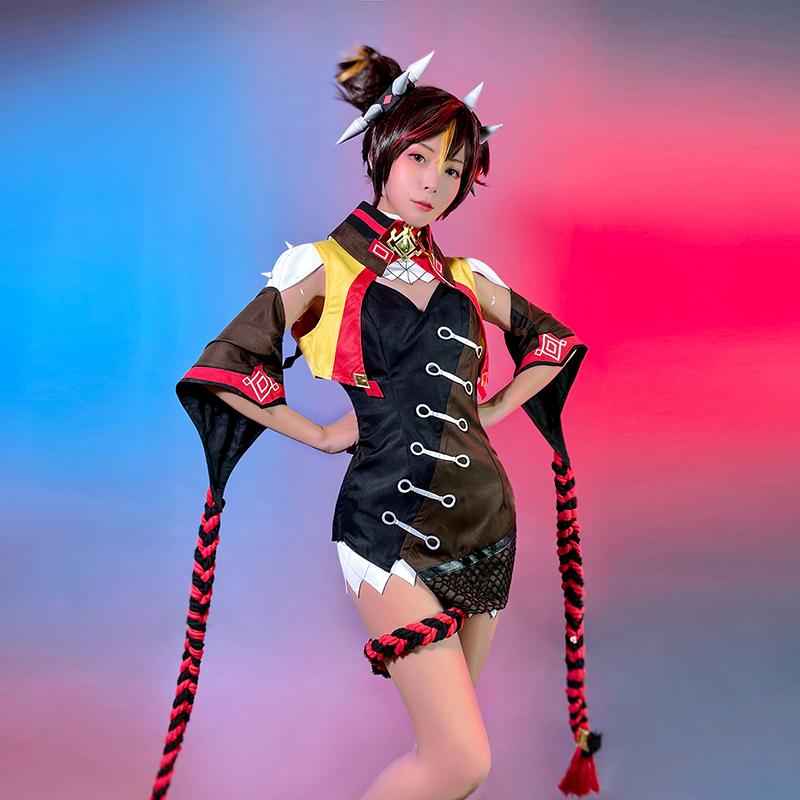 Game Genshin Impact Xinyan Cosplay Costume