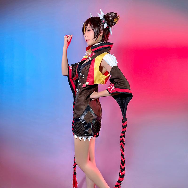 Game Genshin Impact Xinyan Cosplay Costume