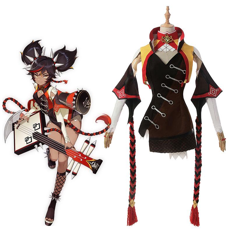 Game Genshin Impact Xinyan Cosplay Costume