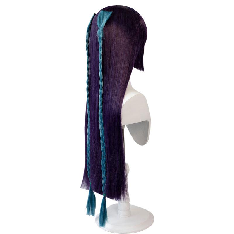 Game Genshin Impact Yunjin Purple Green Long Cosplay Wigs
