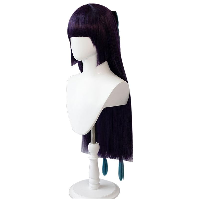 Game Genshin Impact Yunjin Purple Green Long Cosplay Wigs