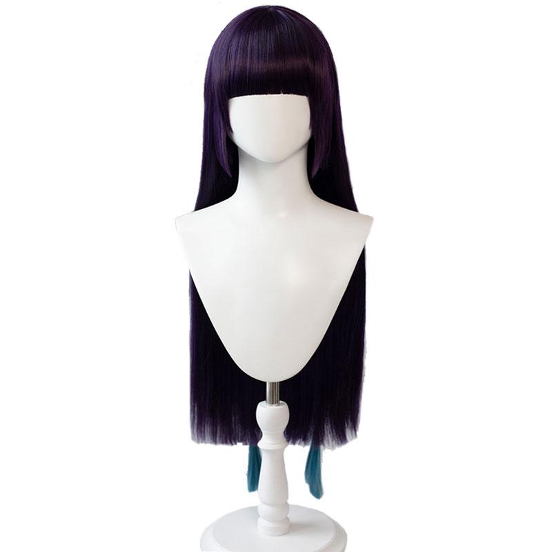 Game Genshin Impact Yunjin Purple Green Long Cosplay Wigs