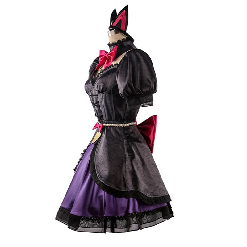 Game Overwatch OW D.Va DVA Hana Song pioneer black Dress Video Cosplay Costume
