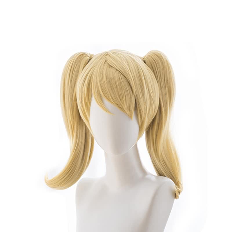 Game OW Pink Angel  40cm Long Blonde Ponytail Cosplay Wigs