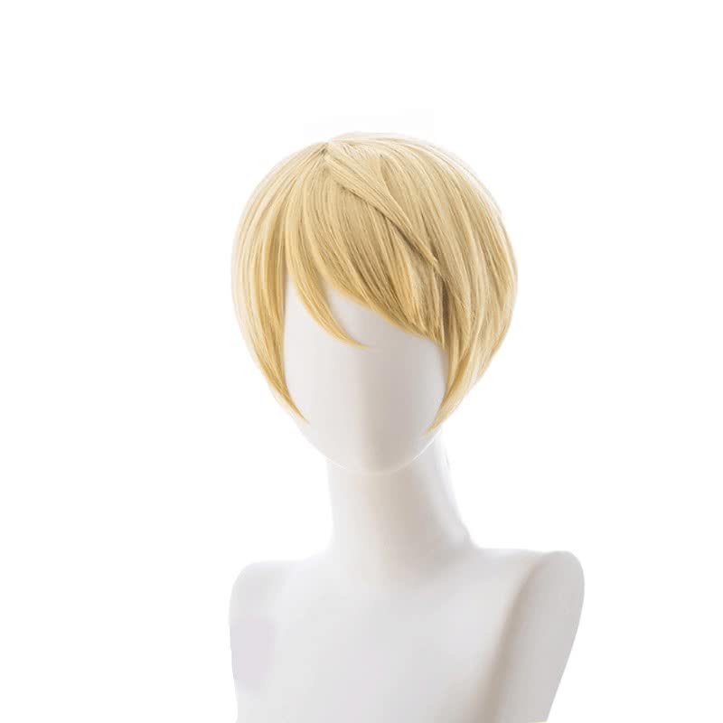 Game OW Pink Angel  40cm Long Blonde Ponytail Cosplay Wigs