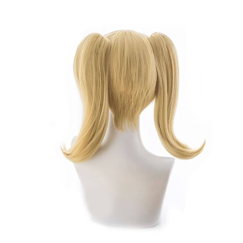 Game OW Pink Angel  40cm Long Blonde Ponytail Cosplay Wigs