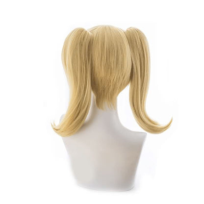 Game OW Pink Angel  40cm Long Blonde Ponytail Cosplay Wigs