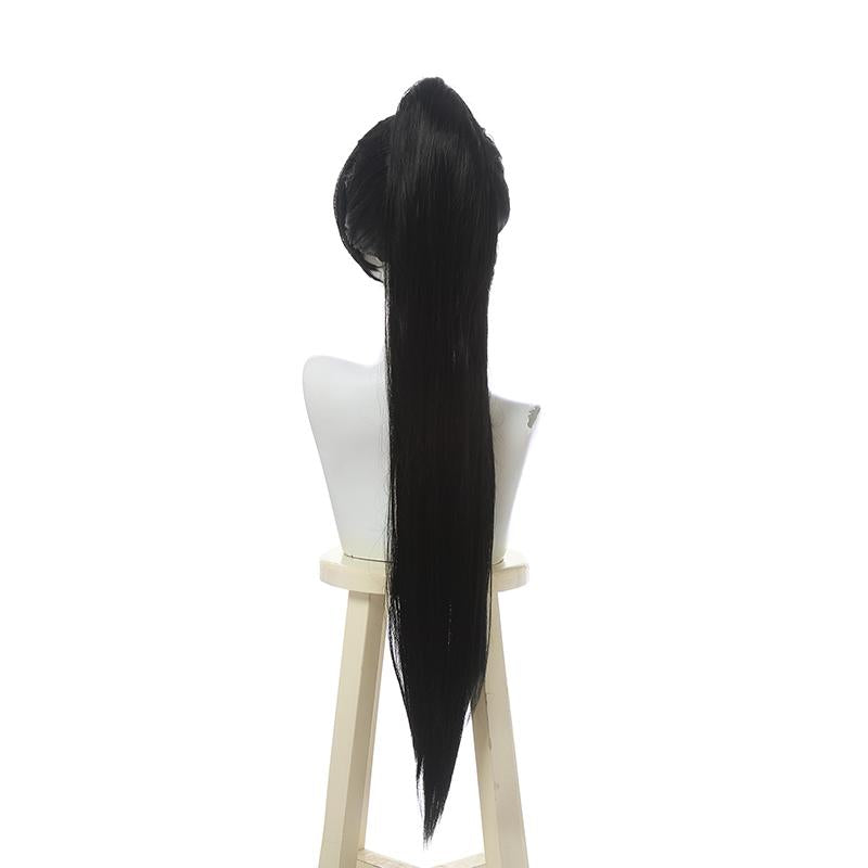 Game Valorant Project A Sage Black Long Ponytail Cosplay Wigs
