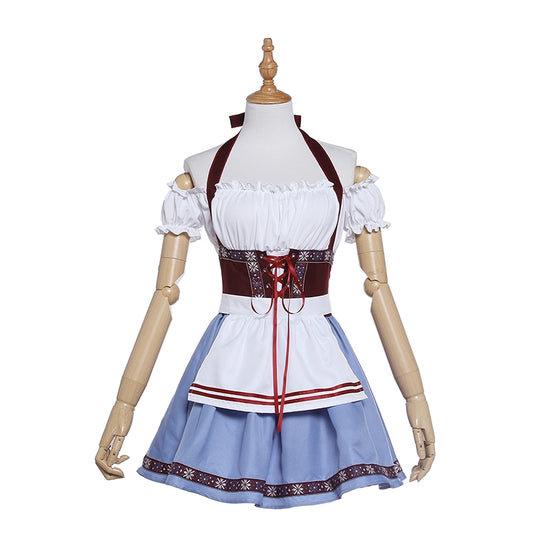 Oktoberfest Wine Lady Costume Blue