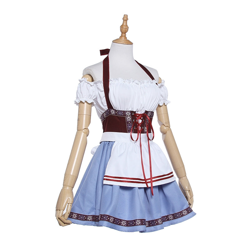 Oktoberfest Wine Lady Costume Blue