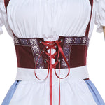 Oktoberfest Wine Lady Costume Blue