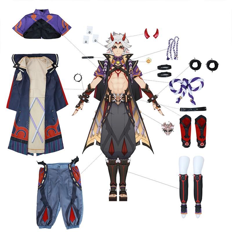 Genshin Impact  Arataki Itto Cosplay Costume