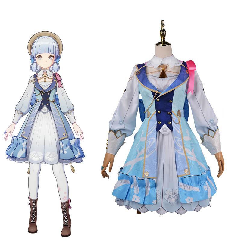 Game Genshin Impact Ayaka Kamisato Springbloom Missive Cosplay Costume