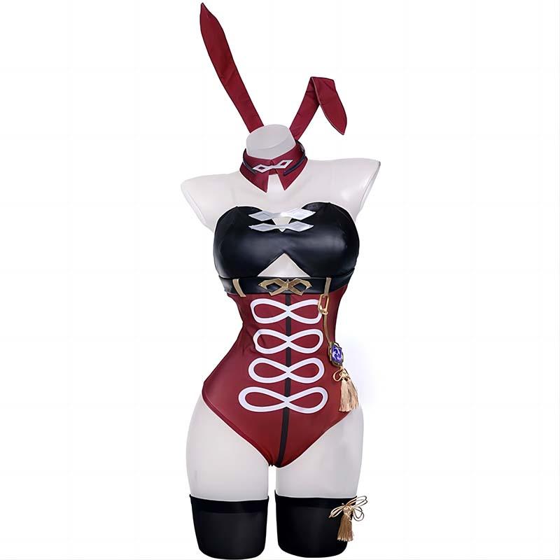 Genshin Impact Beidou Fanart Bunny Girl Cosplay Costume