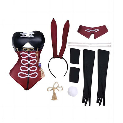 Genshin Impact Beidou Fanart Bunny Girl Cosplay Costume