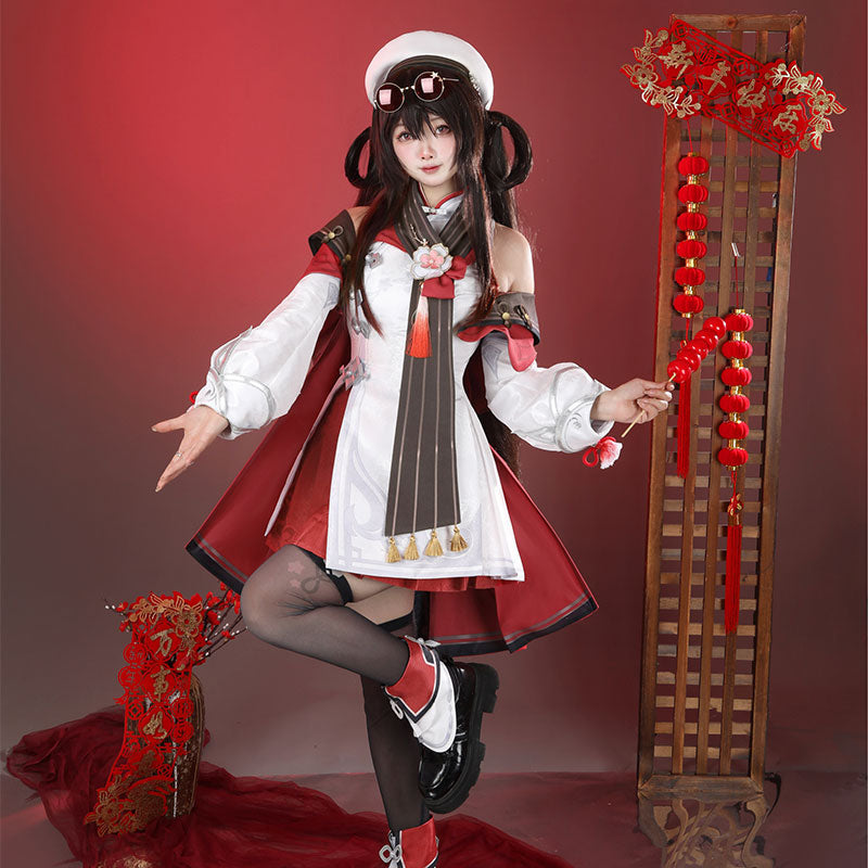 Genshin Impact Cherries Snow-Laden Hu Tao Cosplay Costume