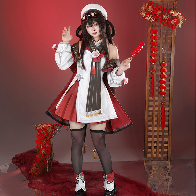 Genshin Impact Cherries Snow-Laden Hu Tao Cosplay Costume