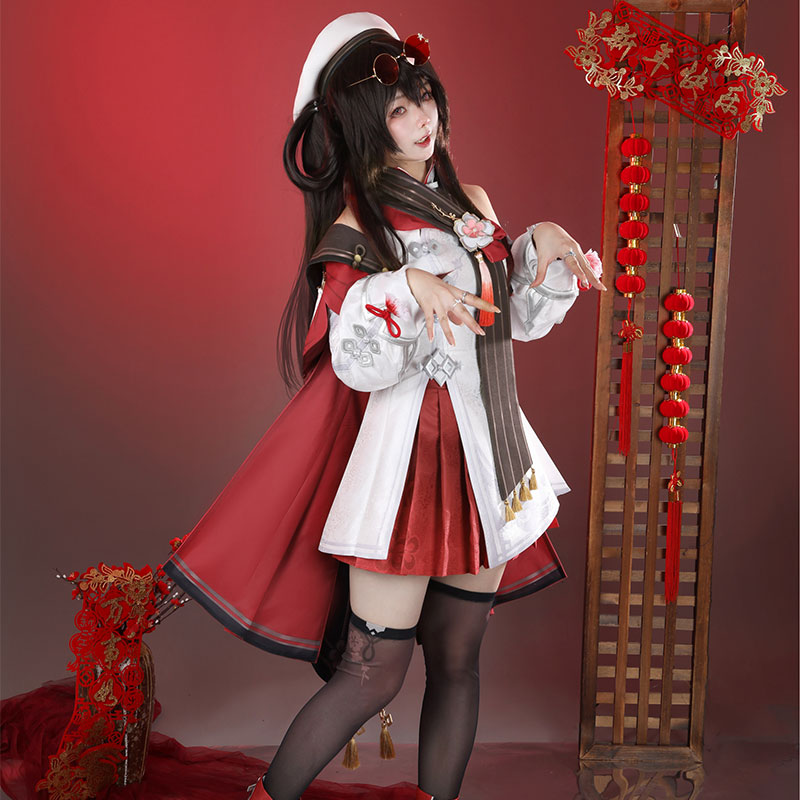 Genshin Impact Cherries Snow-Laden Hu Tao Cosplay Costume