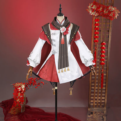 Genshin Impact Cherries Snow-Laden Hu Tao Cosplay Costume