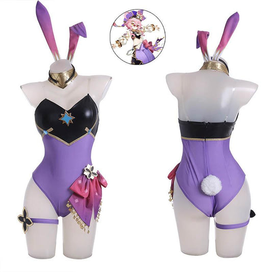 Genshin Impact Dori Fanart Bunny Girl Cosplay Costume