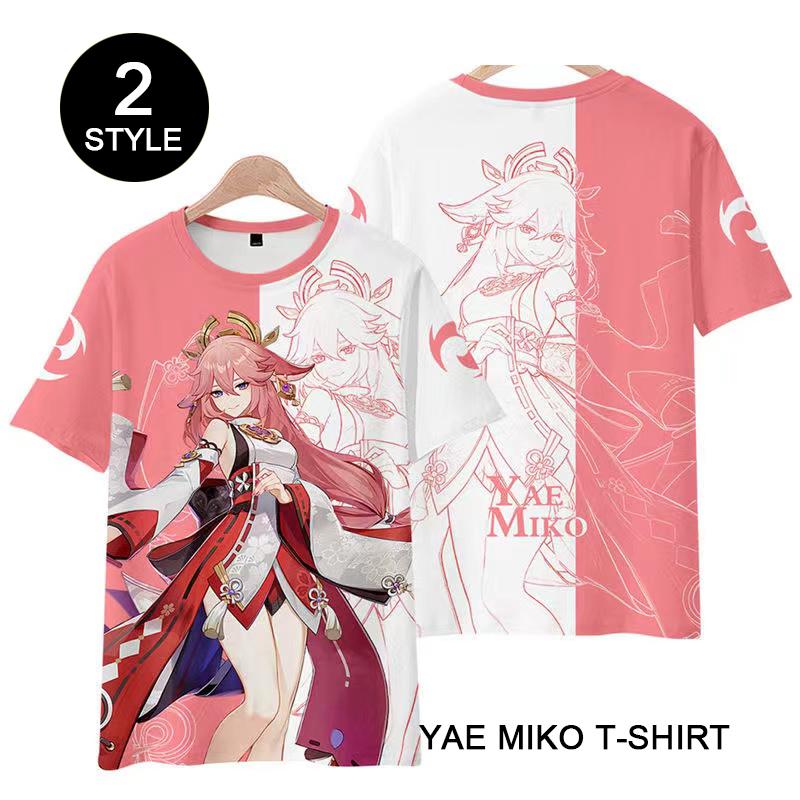 Genshin Impact Guuji Yae Miko T-shirt Cosplay Costume