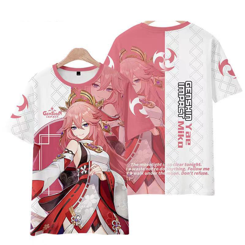 Genshin Impact Guuji Yae Miko T-shirt Cosplay Costume