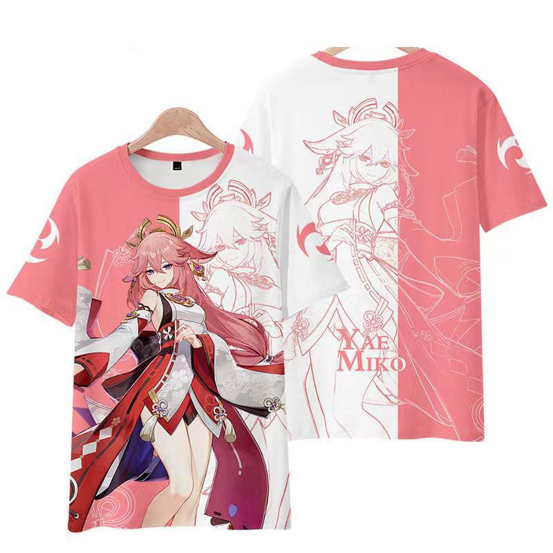 Genshin Impact Guuji Yae Miko T-shirt Cosplay Costume