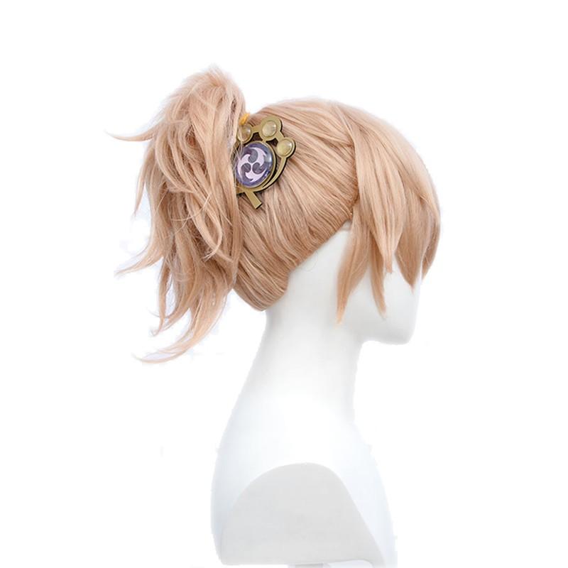 Genshin Impact Kaedehara Kazuha's Friend Blonde Pontail Cosplay Wigs