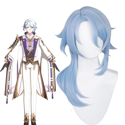 Genshin Impact Kamisato Ayato Light Blue Cosplay Wigs
