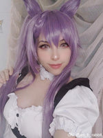 Game Genshin Impact Keqing Mixed Purple Ponytail Cosplay Wigs