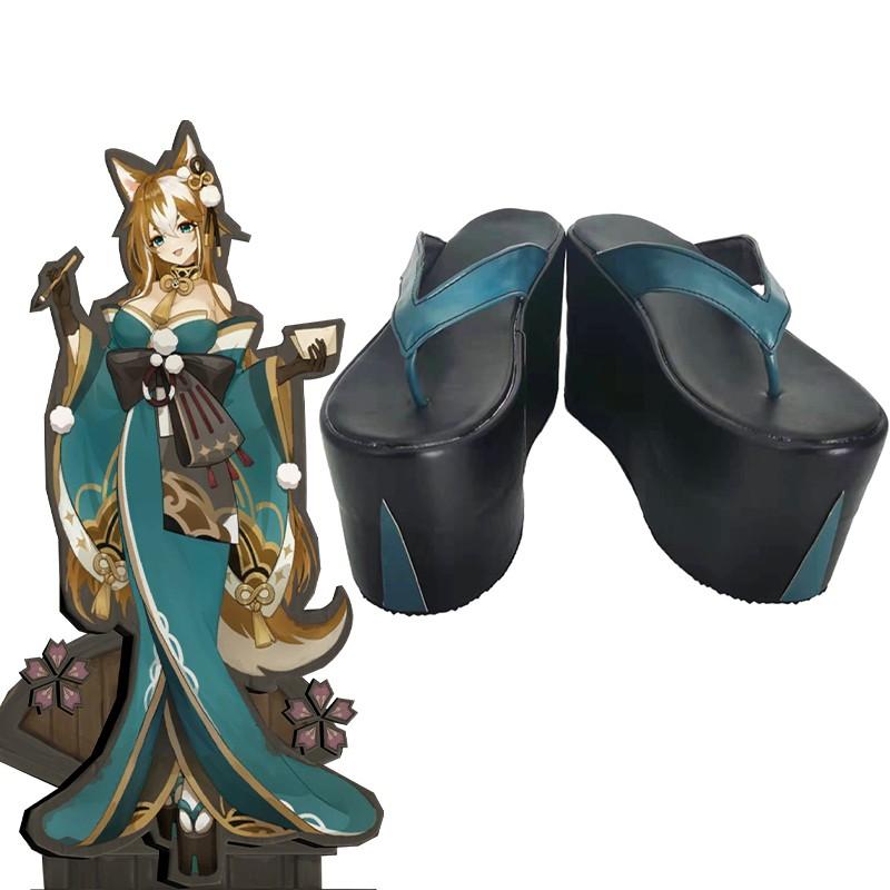 Game Genshin Impact Ms Hina Gorou Cosplay Shoes