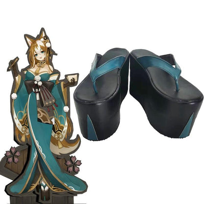 Game Genshin Impact Ms Hina Gorou Cosplay Shoes