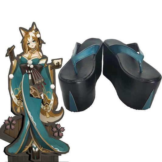 Game Genshin Impact Ms Hina Gorou Cosplay Shoes