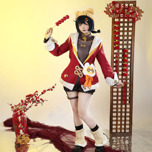 Genshin Impact New Year's Cheer Xiangling Cosplay Costume