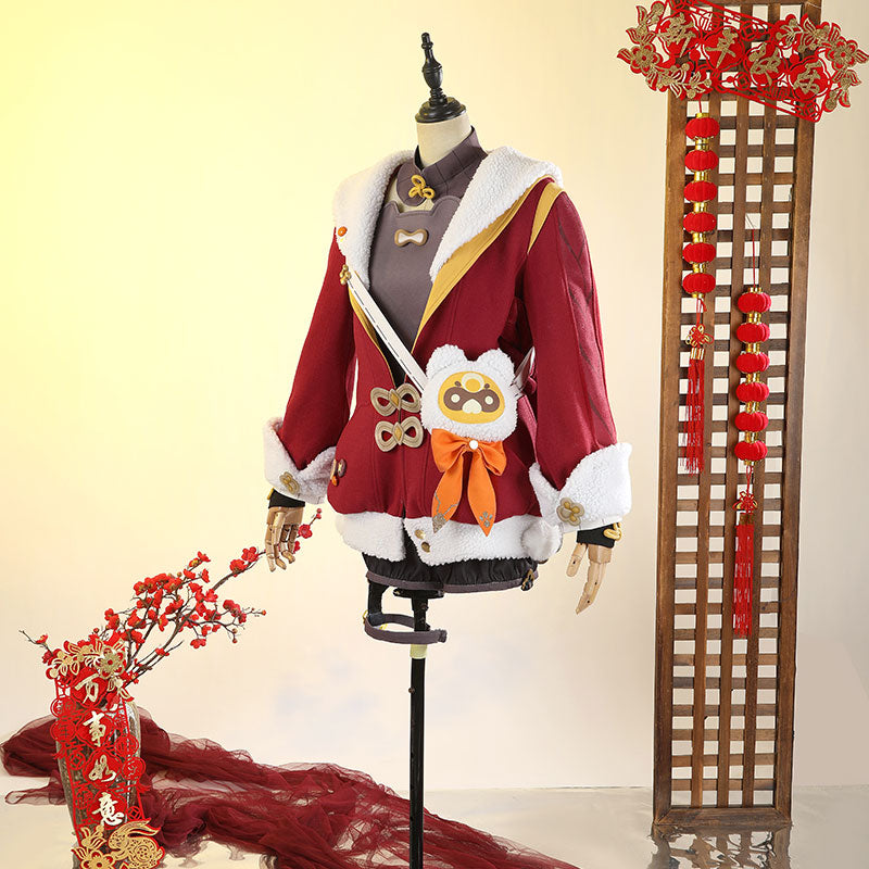 Genshin Impact New Year's Cheer Xiangling Cosplay Costume