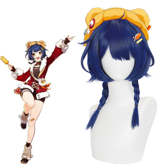 Genshin Impact New Years Cheer Xiangling Cosplay Wig