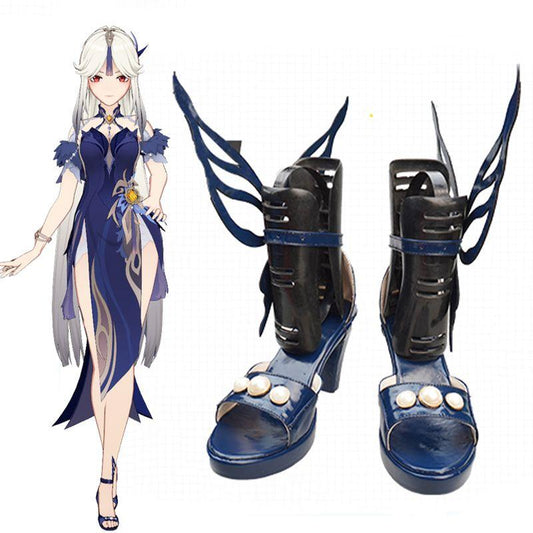 Genshin Impact Orchid's Evening Gown Ningguang Cosplay Shoes