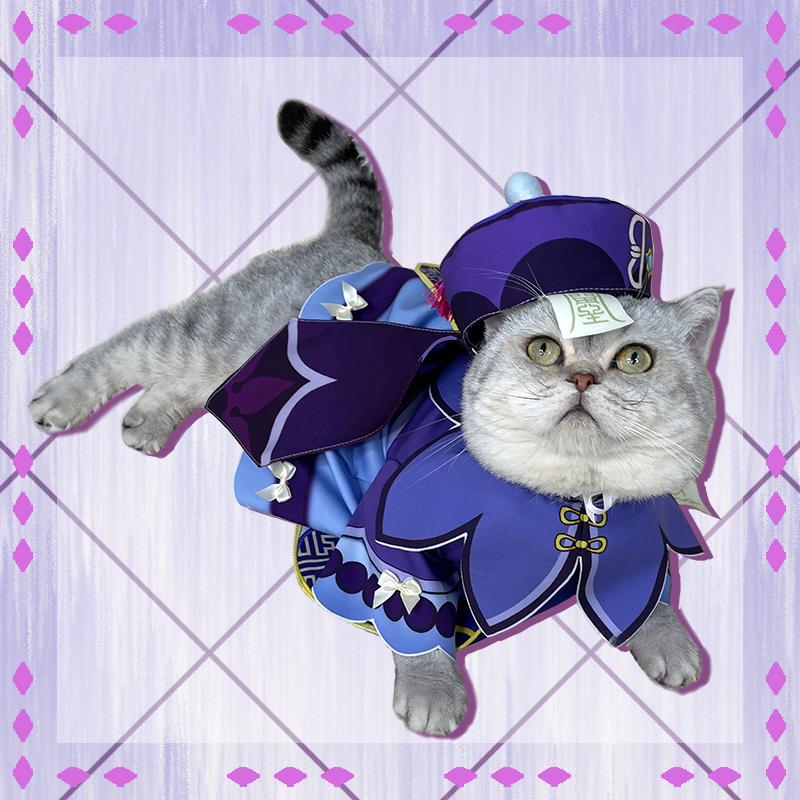Genshin Impact Qiqi Icy Resurrection Cat Cosplay Costume