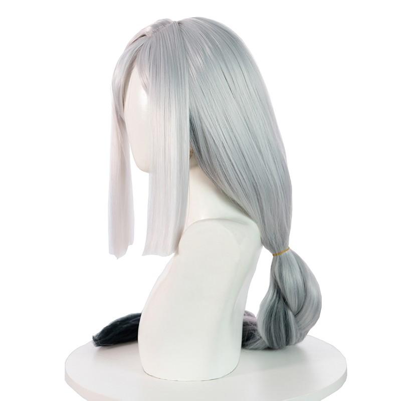 Game Genshin Impact Shenhe Gray Long Braid Cosplay Wigs