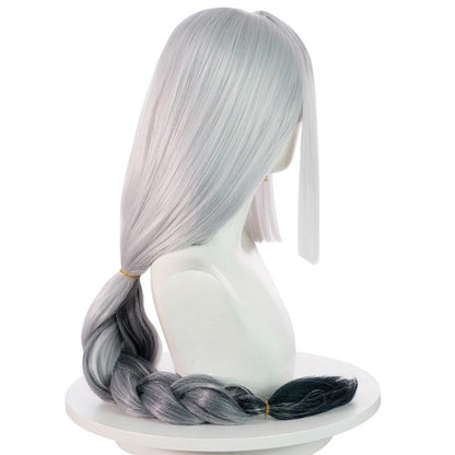 Game Genshin Impact Shenhe Gray Long Braid Cosplay Wigs
