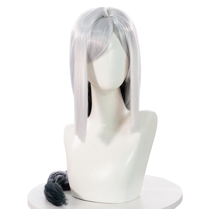 Game Genshin Impact Shenhe Gray Long Braid Cosplay Wigs