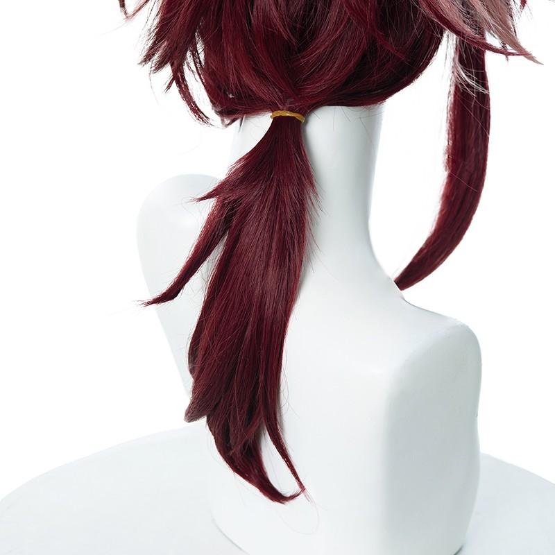 Genshin Impact Shikanoin Heizou Wine Red Cosplay Wigs