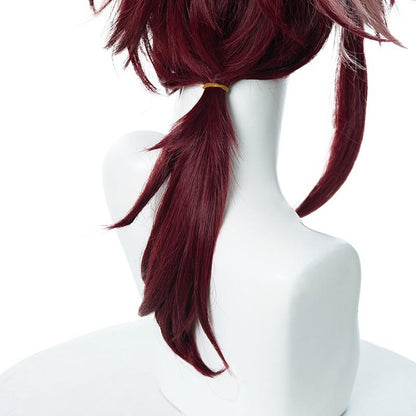 Genshin Impact Shikanoin Heizou Wine Red Cosplay Wigs