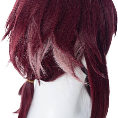 Genshin Impact Shikanoin Heizou Wine Red Cosplay Wigs