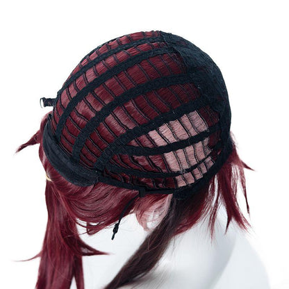 Genshin Impact Shikanoin Heizou Wine Red Cosplay Wigs